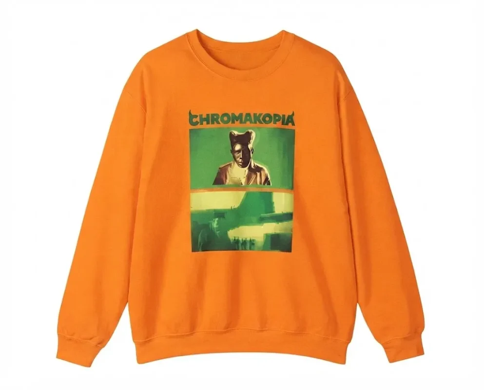 Limited Edition Orange Chromakopia Sweatshirt Stylish Streetwear
