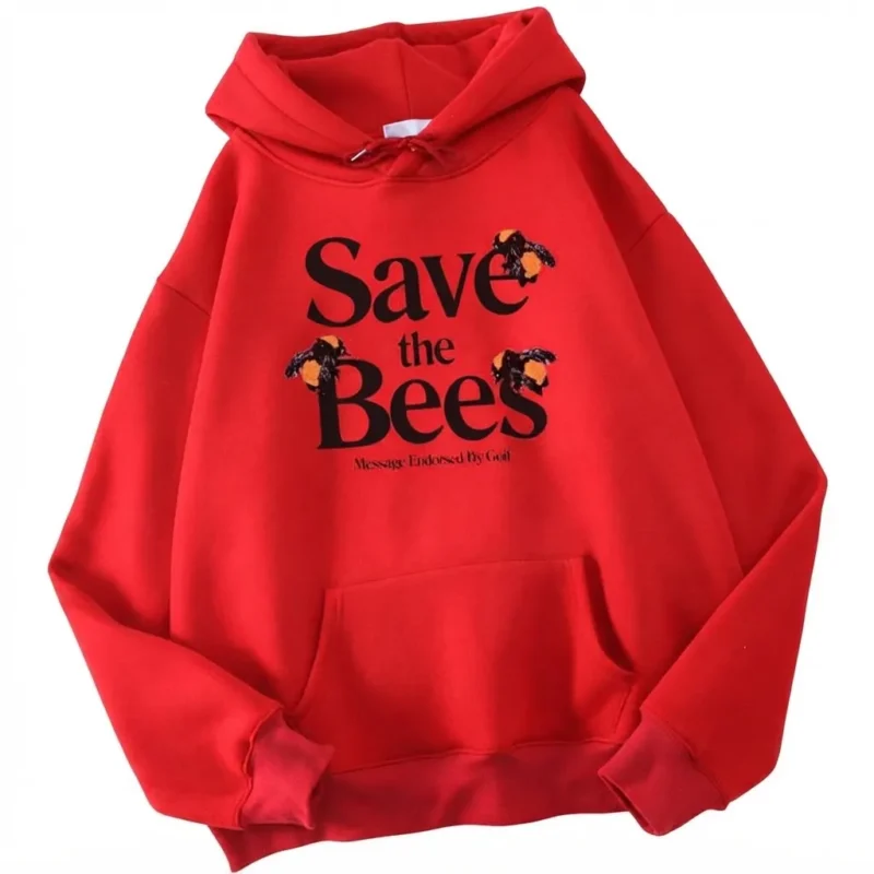 Save The Bees Red Hoodie