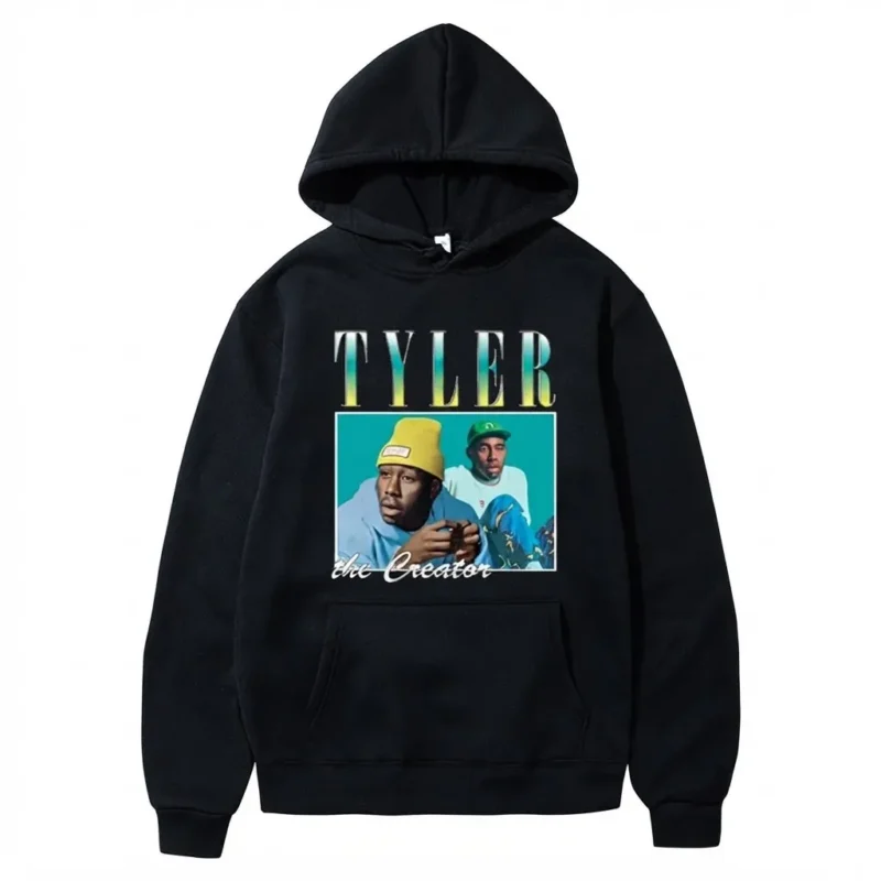 Tyler The Creator 90s Vintage Unisex Black Hoodie